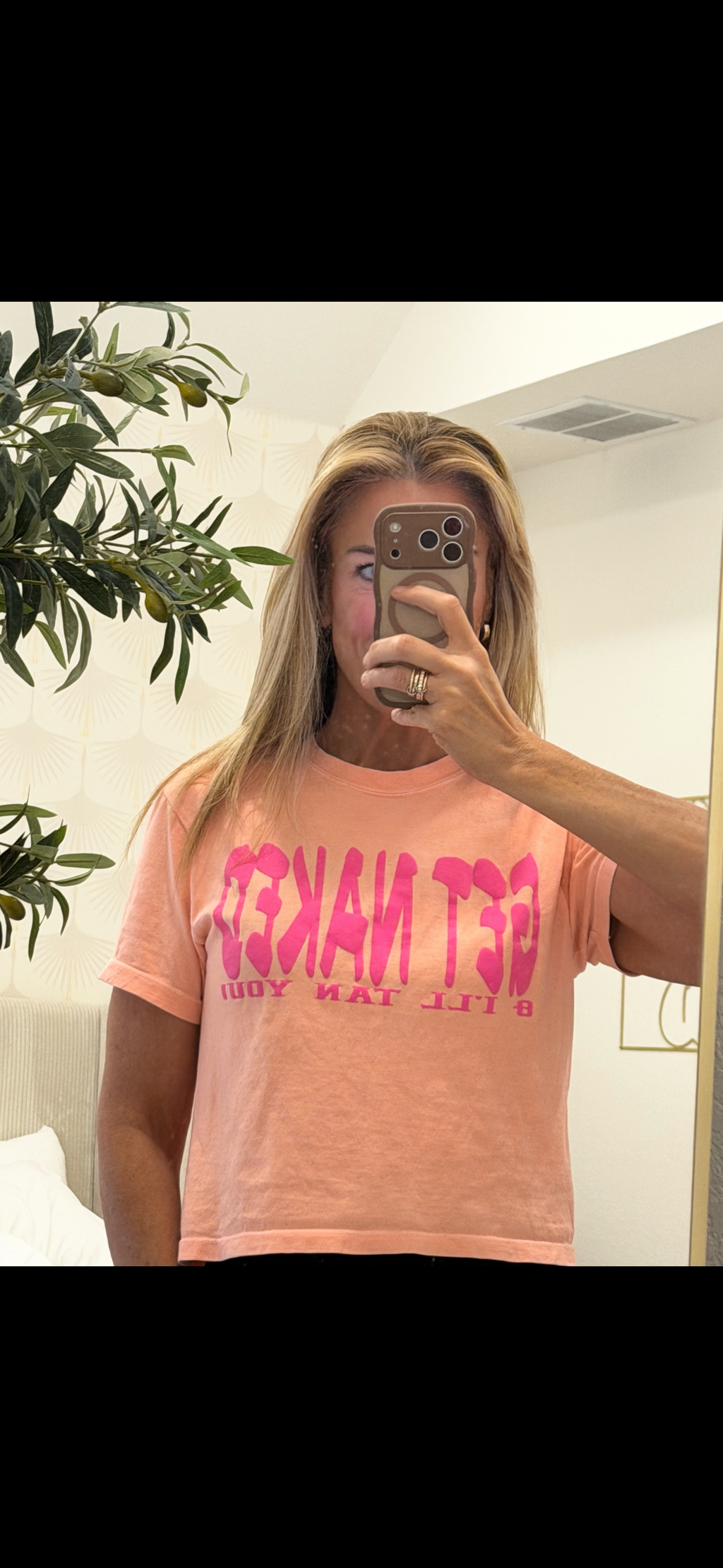 “Get Naked & I’ll Tan You Boxy Crop Tee