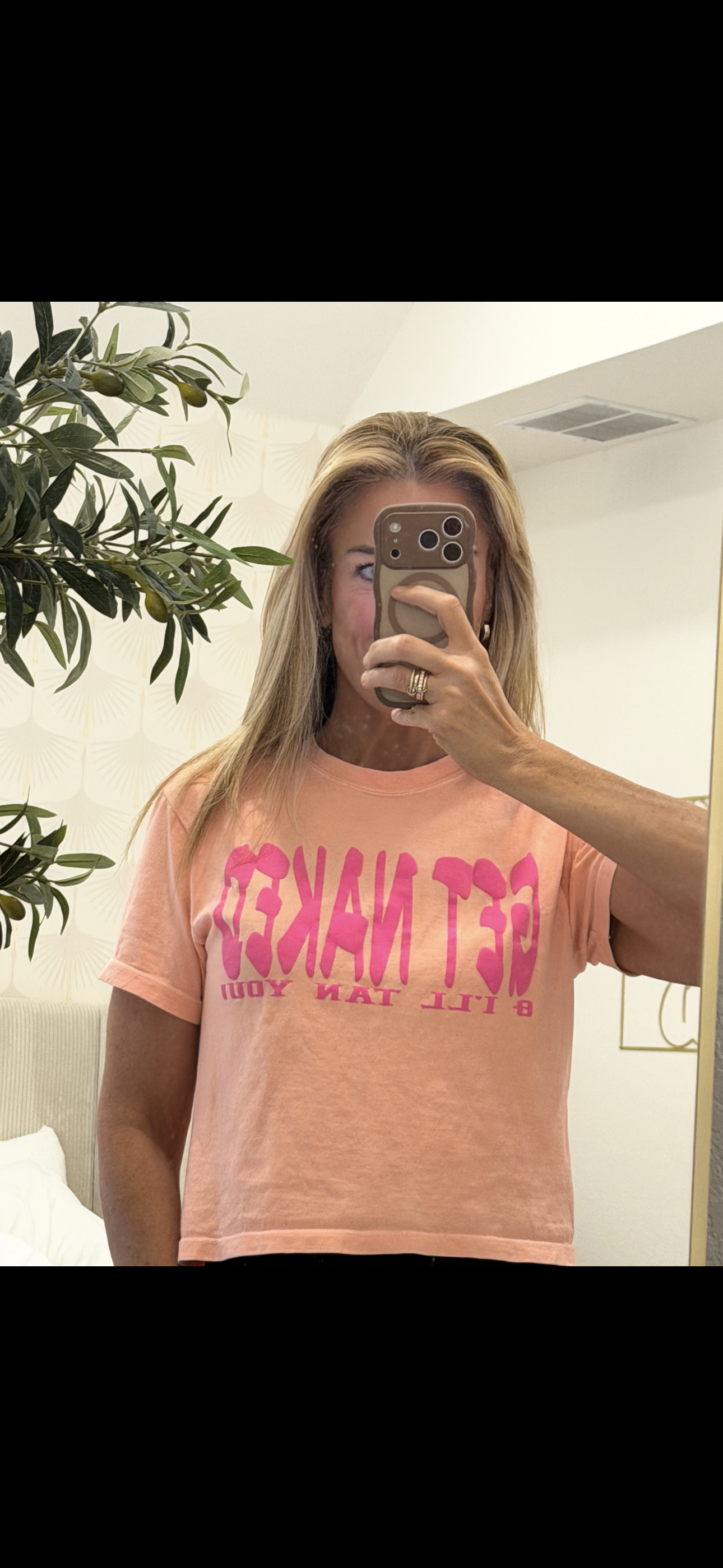“Get Naked & I’ll Tan You Boxy Crop Tee