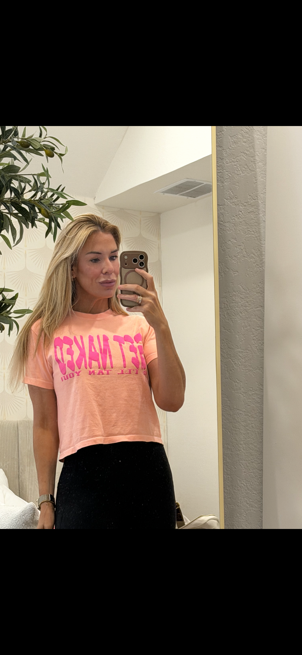 “Get Naked & I’ll Tan You Boxy Crop Tee