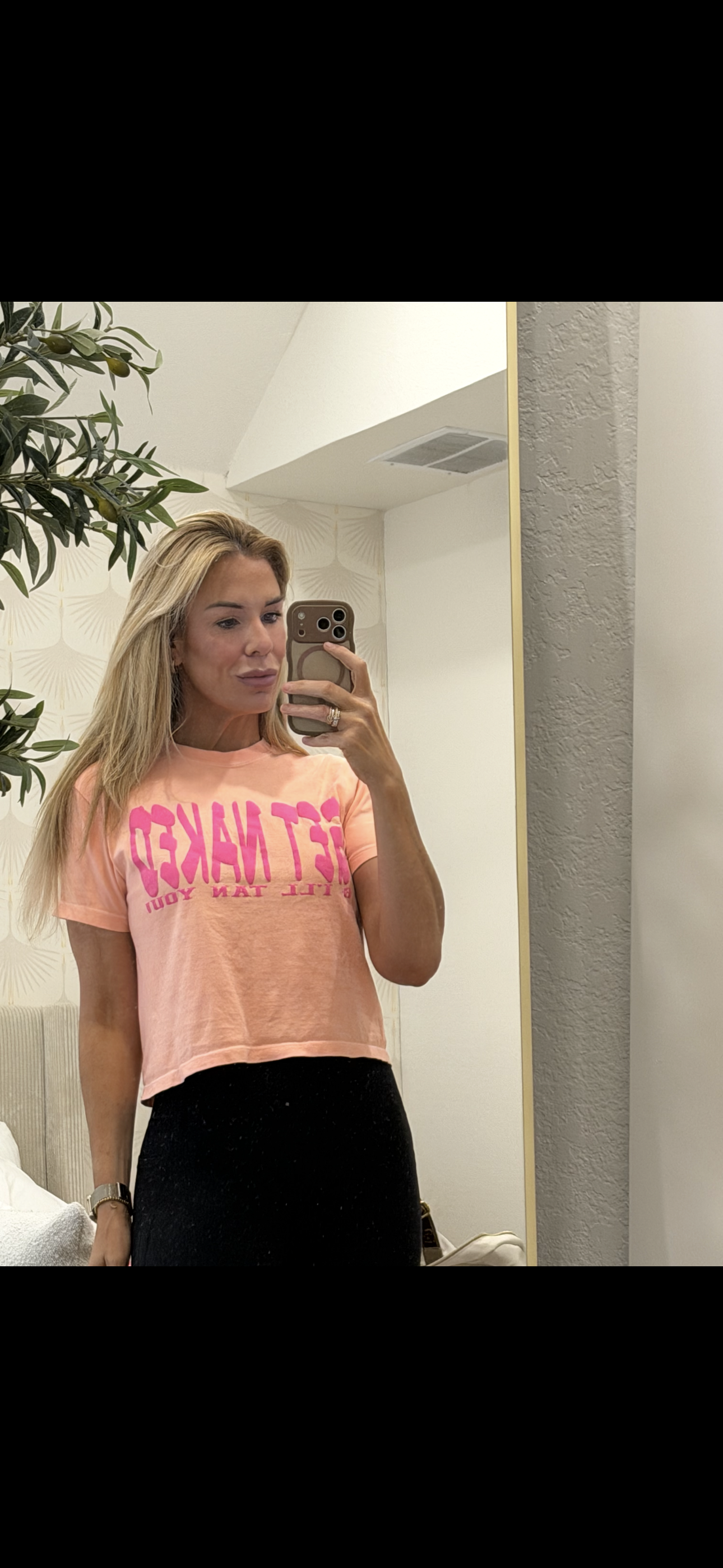 “Get Naked & I’ll Tan You Boxy Crop Tee