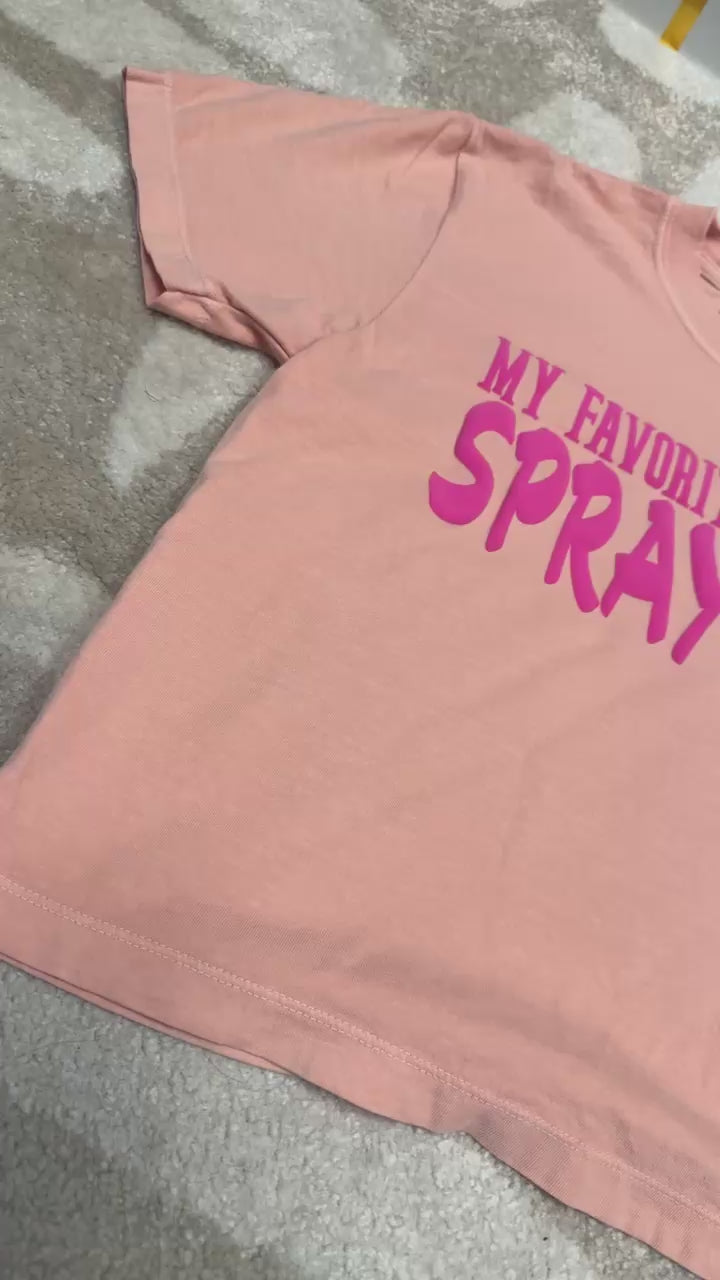 Spray Tan Boxy Crop Tee - Peach