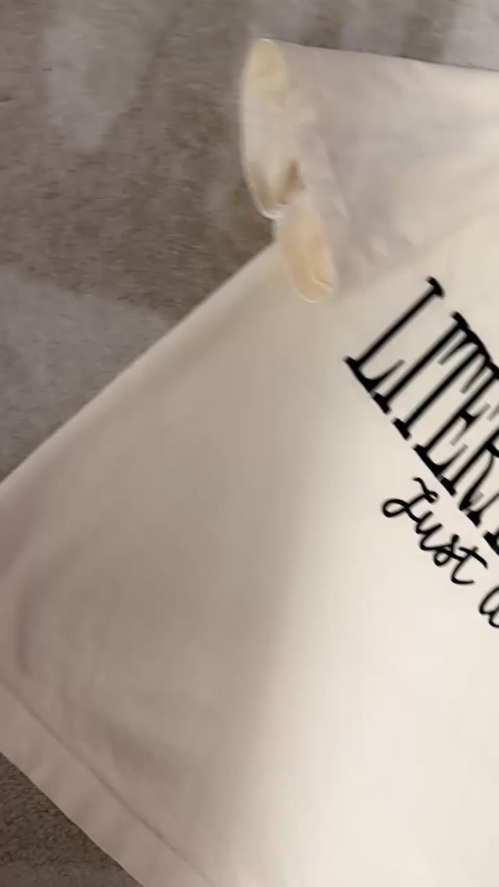 “Literally Just A Girl” Boxy Crop Tee - Tan